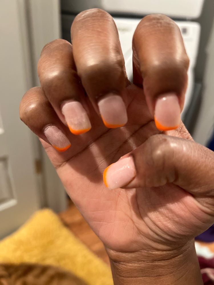 Finished shaped manicure